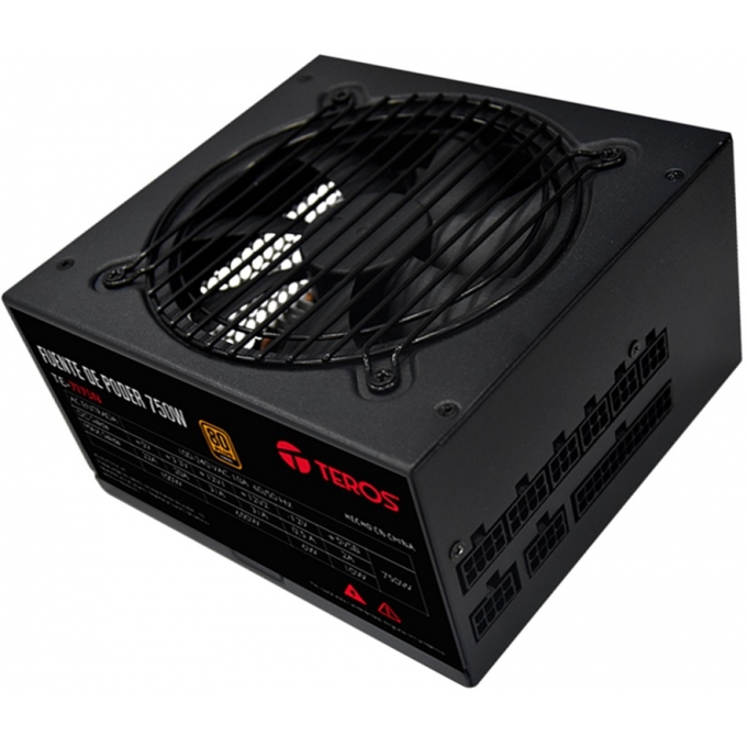 Fuente de poder Teros TE7175 Full Modular, ATX, 750W, 80 Plus Gold, 100V - 240VAC / TEROS
