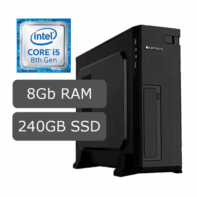 CPU Ensamblado INTEL i5-8400 LGA 1151 - 8GB RAM - 240GB SSD - W10 / INTEL