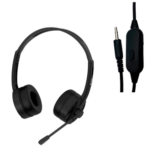 Audifono con Microfono Teros TE-8032N CONECTOR 3.5, NEGRO