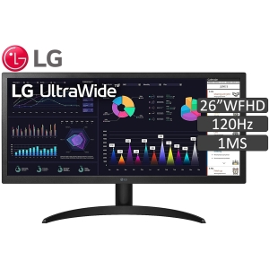 Monitor LG 26WQ500-B Ultrawide 26 WFHD 2560x1080, 120Hz, 1ms, AMD FreeSync Premium
