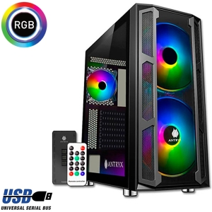 CASE ANTRYX FX CHROME STORM DESTROYER, ARGB FAN 
X3, C/REMOTO (AC-FX570K-TXDR)