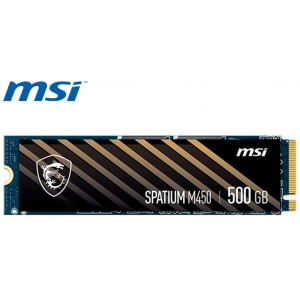 Disco Duro Solido MSI SPATIUM M450 500GB M.2.2280 PCIe Gen 4.0x4, NVMe 1.4 interno