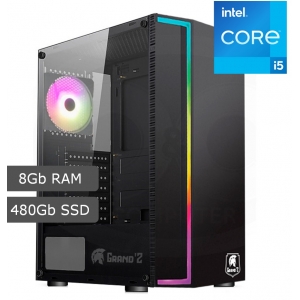 CPU Ensamblado Intel i5-12400F, 8Gb Memoria RAM DDR4, Disco Solido 480Gb Kingston