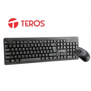 Kit Inalambrico Multimedia Teclado + Mouse TE4061N, 2.4GHz, Receptor nano USB, Negro.