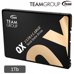 Disco Duro Solido SSD Teamgroup QX, 1Tb, QLC 3D, SATA 6.0 Gb/s, 2.5, SLC, DC +5V interno