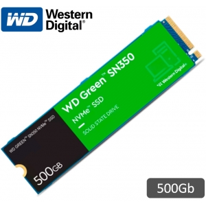Disco Duro Solido SSD WesternDigital Green SN350 NVMe, 500GB M.2 2280 interno