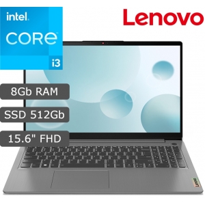 Laptop Lenovo IdeaPad 3 15IAU7, Intel i3-1215U 1.2/4.4GHz, Memoria 8Gb DDR4, Disco Solido 512Gb SSD M.2, Pantalla 15.6 FHD