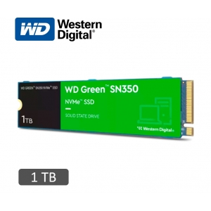Disco Duro Estado Solido SSD WD Green SN350 NVMe 1TB M.2 2280, PCIe Gen3 x4 NVMe v1.3 interno