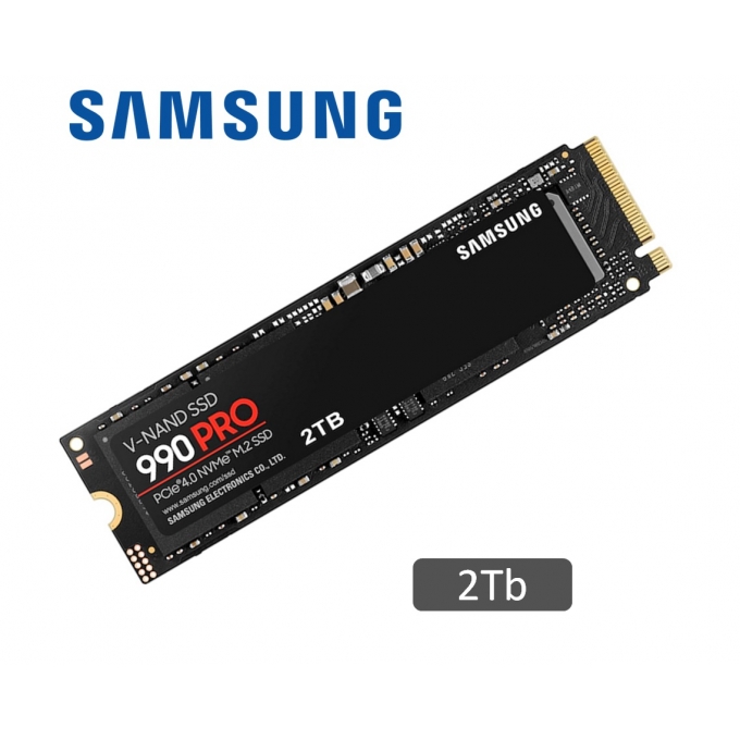 Disco Duro Estado Solido SSD Samsung 990 PRO 2TB M.2 2280, PCIe Gen 4.0 x4, NVMe 2.0 interno / SAMSUNG