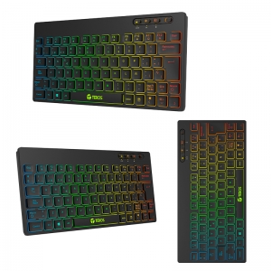 Teclado inalambricoTeros TE-4066G, multimedia, con iluminacion RGB backlit / TEROS