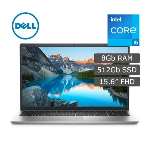 Laptop Dell Inspiron 3520, Core i5-1235U hasta 4.40GHz, Memoria RAM 8GB DDR4 SO-DIMM, Disco solido 512Gb, Pantall 15.6 FHD IPS