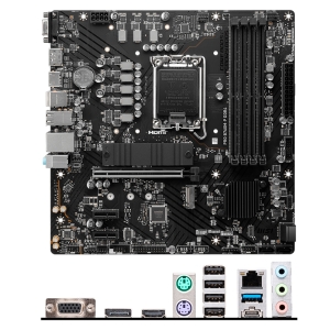 Placa Madre Mainboard Motherboard MSI PRO B760M-P DDR4, Chipset Intel B760, LGA1700, HDMI, DP, VGA, mATX.
