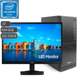 CPU Intel Celeron G4900 , SSD 256GB , RAM 8GB , Monitor 19, Teclado y mouse