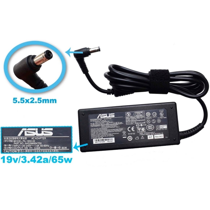 Cargador para Laptop ASUS 65W 3.42A (5.5*2.5MM) - Generico / Generico