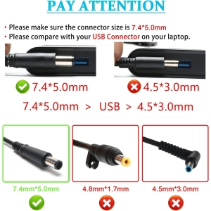 Cargador Laptop HP 65W 18.5V 3.5A (7.4*5.0mm) Punta Aguja - Generico / Generico