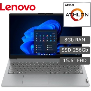 Laptop Lenovo V15 G4 AMN, AMD Athlon Silver 7120U 2.4/3.5GHz, Memoria RAM 8Gb LPDDR5, Disco Solido 256Gb SSD M.2 PCIe, Pantalla 15.6 FHD