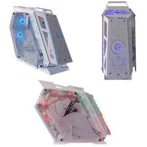 Case Gamer Teros TE1311, Blanco, USB 3.0, USB 2.0, Audio fan ARGB