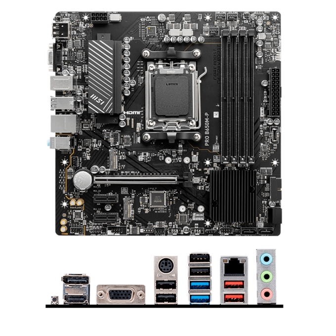 Placa Madre Mainboard Motherboard MSI PRO B650M-P, Chipset AMD B650, Socket AMD AM5, mATX / MSI