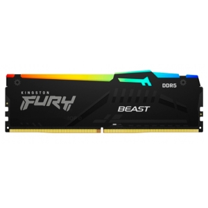 Memoria Kingston Fury Beast 8GB DDR5-5200MHz PC5-41600, CL40, 1.25V, 288-Pin, XMP 3.0, RGB, DIMM