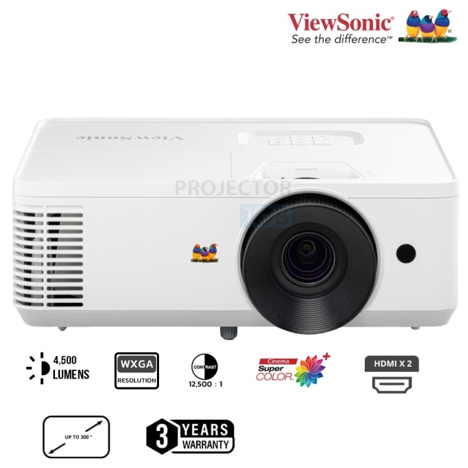 Proyector Viewsonic DLP PA700W - 16:10 - Blanco - 1280x800 - 4,000Hora(s) Normal Mode - 12,000Hora(s) Economy Mode - WXGA - 22,000:1 - 4500lm - HDMI - USB / Viewsonic