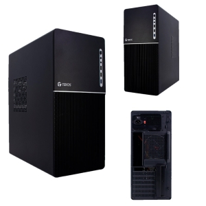 Case TEROS TE-1037S, Factor de forma ATX, 250 W, USB 3.0 / 2.0, audio, negro. / Teros