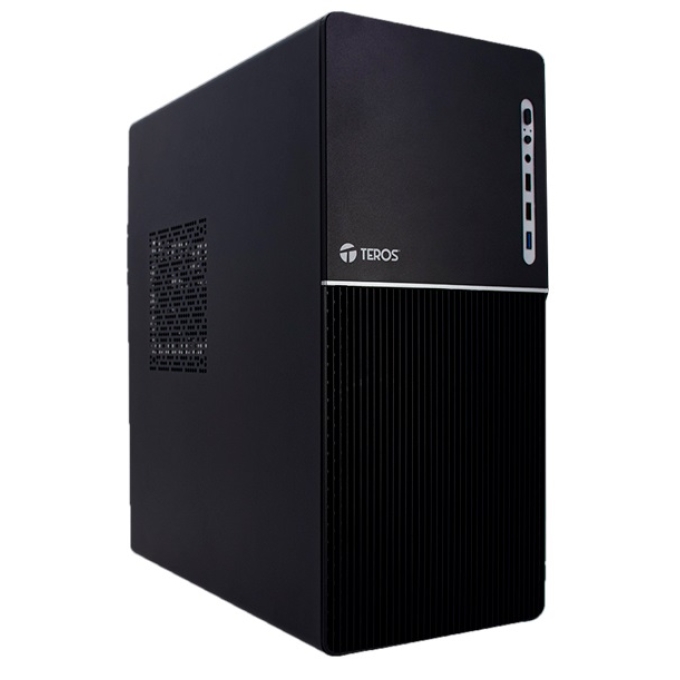 Case TEROS TE-1037S, Factor de forma ATX, 250 W, USB 3.0 / 2.0, audio, negro. / Teros
