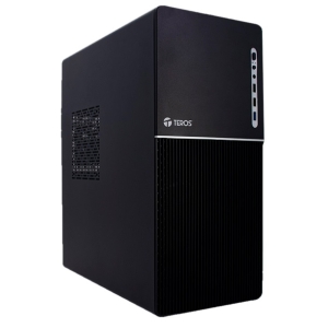 Case TEROS TE-1037S, Factor de forma ATX, 250 W, USB 3.0 / 2.0, audio, negro.