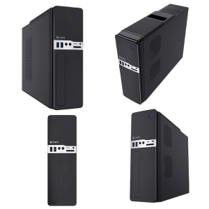 Case TEROS TE-1032S, Slim, 250 W, USB 3.0 / USB 2.0, audio HD, DVD, negro / Teros