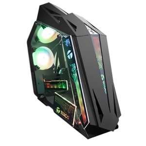 Case gamer TEROS TE-1314G, Mid Tower, USB 3.0 / USB 2.0, audio, ventilador ARGB, negro