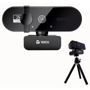 Webcam TEROS TE-9072, 2K, microfono incorporado, USB 2.0