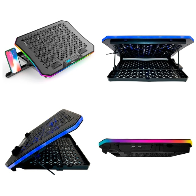 Cooler para Laptop TEROS TE-7130N compatible con Laptops de hasta 15.6pulgadas, 3 Ventiladores de 11cm / Teros