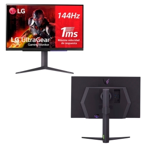 Monitor LG 27pulgadas UltraGear, UHD 4K IPS (3840x2160) 144Hz, HDMI x2, DP x1, HP-Out x1 Gamer / LG