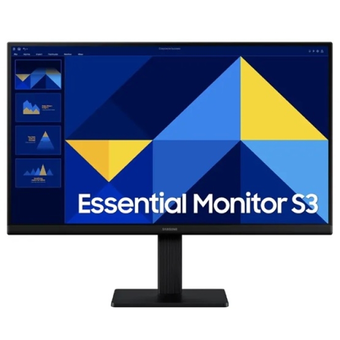 Monitor plano SAMSUNG Essential Monitor S3, 22pulgadas FHD IPS, 100Hz, HDMI, VGA / Samsung