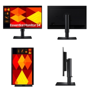 Monitor plano SAMSUNG Essential Monitor S4, 22pulgadas FHD IPS, 100Hz, HDMI, DP / Samsung
