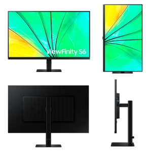Monitor plano SAMSUNG ViewFinity S6, 32pulgadas QHD IPS, HDMI, Display Port, PIVOT, negro / Samsung