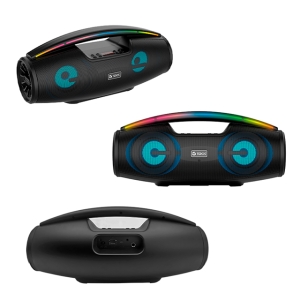 Parlante TEROS TE-6042N, bluetooth, 20 W (2 x 10 W), 3000 mAh, negro