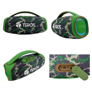 Parlante TEROS TE-6045G, color verde militar camuflado, 60 W