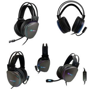 Auriculares Gaming TEROS TE-8170N estereo 7.1, microfono, conector USB, Negro, Luces RGB