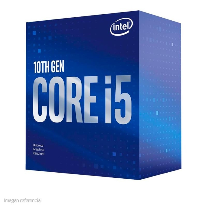 Procesador Intel Core i5-10400F, 2.90 GHz, 12 MB Cache L3, LGA1200, 65W, 14 nm. / Intel