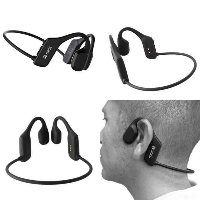 Audifonos de conduccion osea TEROS TE-8077N, bluetooth, negro / Teros
