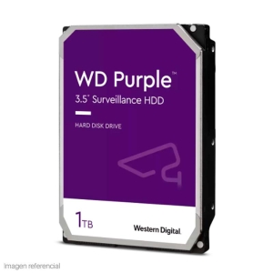 Disco duro Western Digital WD Purple, 1TB, SATA 6.0 Gb/s, 5400 RPM, 64MB Cache, 3.5.