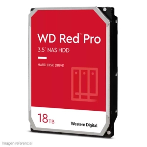 Disco duro Western Digital Red Pro NAS, WD181KFGX, 18TB, SATA, 7200rpm, 3.5, Cache 512MB.