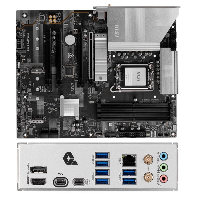 Placa Madre Mainboard Motherboard MSI PRO Z890-S WIFI, Chipset Intel Z890, LGA 1851, HDMI, DP, ATX / MSI