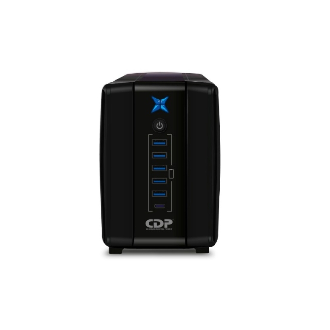 UPS CDP Interactivo R-UPR758I 750VA/375W 5 PORT USB /1 TIPO-C / CDP Interactivo
