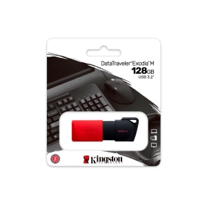 Memoria Kingston USB 128GB Datatraveler Exodia M DTM/128GB 3.2 Rojo