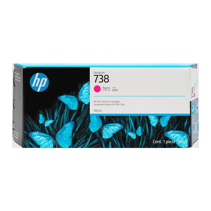 Tinta HP 676M7A (738) MAGENTA P/ DJ T850/ T950 300ML / HP