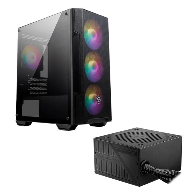 Case con Fuente de 600W MSI MAG FORGE M100A, Micro ATX Tower / MSI