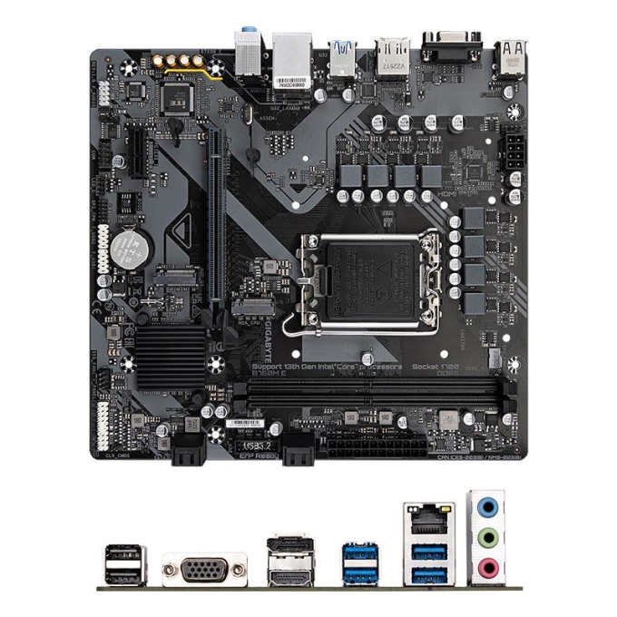Placa Madre Mainboard Motherboard Gigabyte B760M E (rev. 1.0) Chipset Intel B760, LGA1700, Micro ATX / Gigabyte