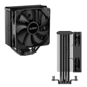 Ventilador-enfriador para CPU PcCooler PALADIN EX400, 120 mm, 180 W, 4 pines PWM, 12 V CC, color negro
