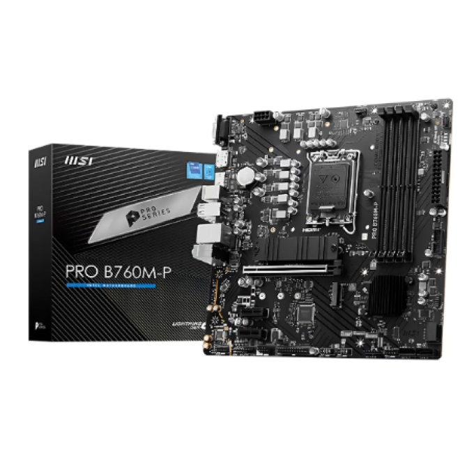 Placa Madre Mainboard Motherboard MSI PRO B760M-G, Chipset Intel B760, LGA1700, HDMI, DP, VGA, mATX / MSI